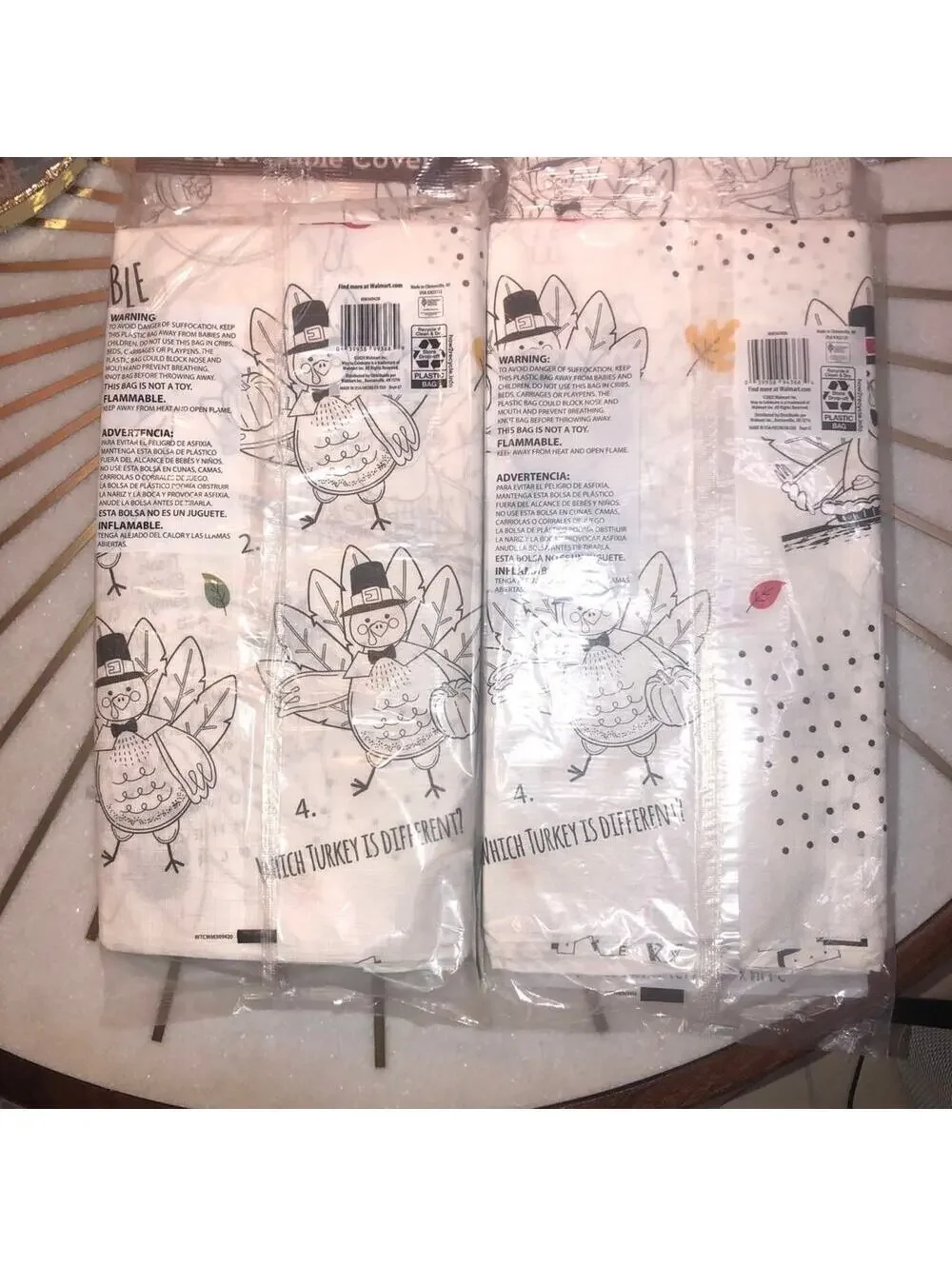 4 NEW Way to CELEBRATE THANKSGIVING ACTIVITY PAPER TABLECLOTH 54X88 FUN FOR KIDS
